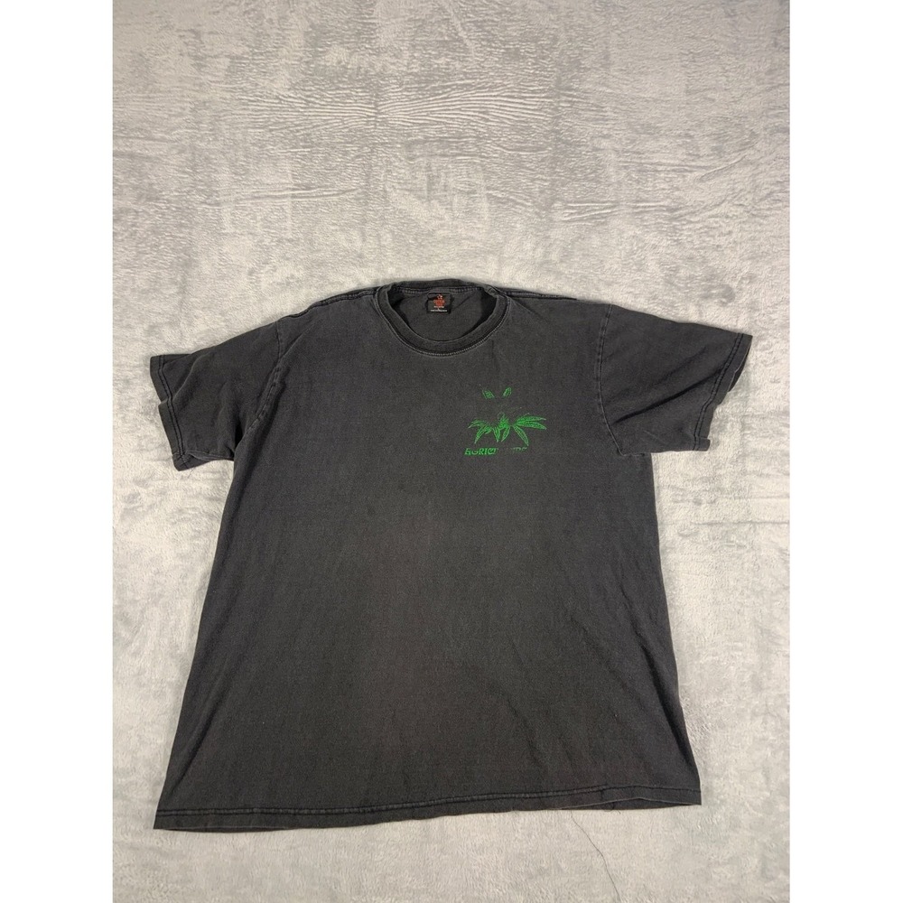 Cotton Tees Field of Dreams Marijuana Men's T-Shirt L Black Front Chest Graphic